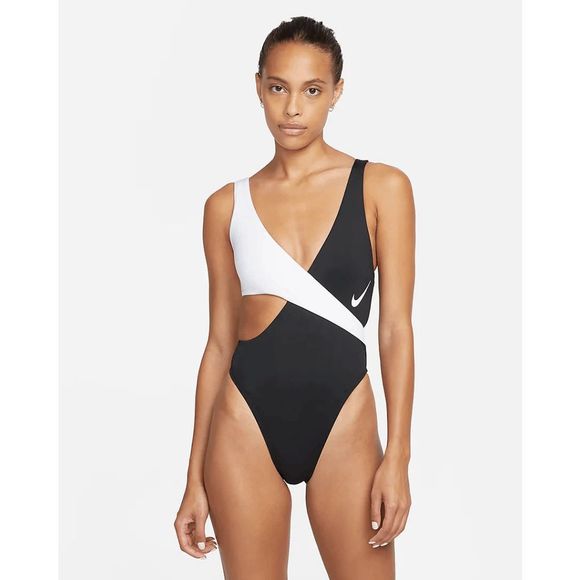 Nike Other - Nike Colorblock Block Crossover One-Piece Swimsuit Women's Black Size XL NWT